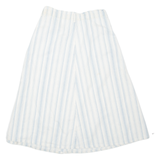 Womens A-Line Skirt Blue Long Striped M