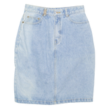 UNDERWOOD Womens Straight Skirt Blue Knee Length Denim M