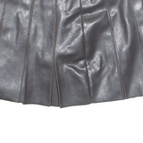 Womens Pleated Skirt Brown Short M