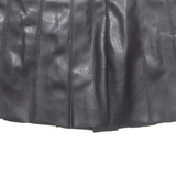 Womens Pleated Skirt Brown Short M