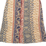 MAVEN Womens A-Line Skirt Brown Long Crazy Pattern M