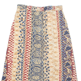 MAVEN Womens A-Line Skirt Brown Long Crazy Pattern M