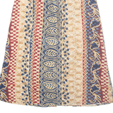MAVEN Womens A-Line Skirt Brown Long Crazy Pattern M