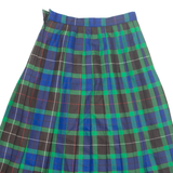 ARCHIE BROWN & SON Womens Pleated Skirt Blue Midi Check S