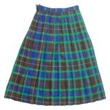 ARCHIE BROWN & SON Womens Pleated Skirt Blue Midi Check S
