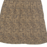 MODIANO Womens A-Line Skirt Brown Midi Crazy Pattern M
