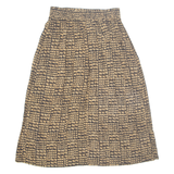 MODIANO Womens A-Line Skirt Brown Midi Crazy Pattern M