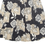 ALFRED DUNNER Womens A-Line Skirt Brown Midi Floral UK 14