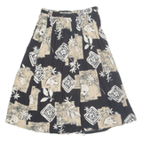 ALFRED DUNNER Womens A-Line Skirt Brown Midi Floral UK 14
