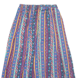 Womens A-Line Skirt Blue Midi Crazy Pattern M