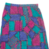 ALFRED DUNNER Womens A-Line Skirt Pink Midi Crazy Pattern UK 12
