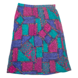 ALFRED DUNNER Womens A-Line Skirt Pink Midi Crazy Pattern UK 12