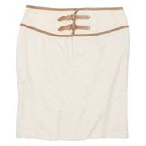 RALPH LAUREN Womens Straight Skirt Cream Knee Length UK 12