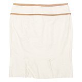 RALPH LAUREN Womens Straight Skirt Cream Knee Length UK 12