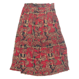 SAG HARBOR Womens A-Line Skirt Red Midi M