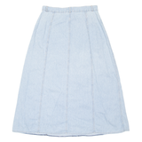 WINCH Buttoned Womens A-Line Skirt Blue Midi Chambray M