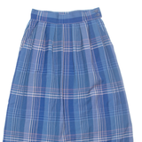 MISS PENDLETON Womens A-Line Skirt Blue Midi Wool Check XS