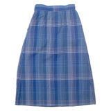 MISS PENDLETON Womens A-Line Skirt Blue Midi Wool Check XS