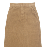 Womens Straight Skirt Brown Midi M