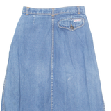 TRES JOLIE Womens A-Line Skirt Blue Midi Denim XS