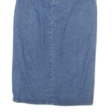 Womens Straight Skirt Blue Midi Denim M