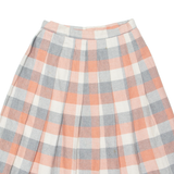 Womens Pleated Skirt Pink Midi Check M