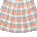 Womens Pleated Skirt Pink Midi Check M