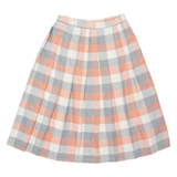 Womens Pleated Skirt Pink Midi Check M