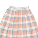 Womens Pleated Skirt Pink Midi Check M