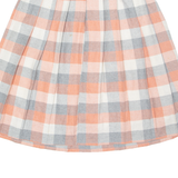 Womens Pleated Skirt Pink Midi Check M