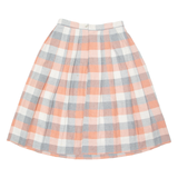 Womens Pleated Skirt Pink Midi Check M