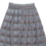 Womens A-Line Skirt Grey Midi Striped XS