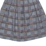 Womens A-Line Skirt Grey Midi Striped XS