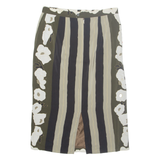 Womens Pencil Skirt Green Midi Floral M