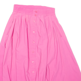 Buttoned Womens A-Line Skirt Pink Midi S