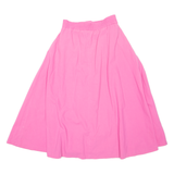 Buttoned Womens A-Line Skirt Pink Midi S