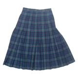 PENDLETON Womens Pleated Skirt Blue Midi Check XXS