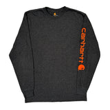 Carhartt Long Sleeve T-Shirt - Small Gray Cotton