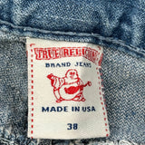 True Religion Contrast Stitch Jeans - 38W 31L Blue Denim