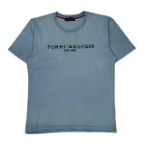 Tommy Hilfiger Spellout T-Shirt - Medium Blue Cotton