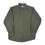 Tall Carhartt Flannel Shirt - XL Green Cotton