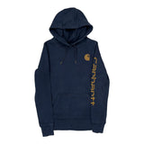 Carhartt Spellout Hoodie - XS Blue Cotton
