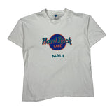 Maui Hard Rock Cafe Graphic T-Shirt - XL White Cotton
