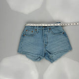 Levis Denim Shorts - 24W UK 4 Light Wash Cotton