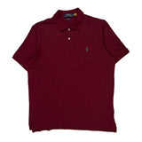 Polo By Ralph Lauren Polo Shirt - Large Burgundy Cotton