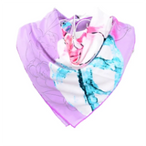 Anyyou Fashion Premium Satin Square Scarf – Light Purple Silk-Feel Neckwrap for Women