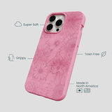Bubblegum Pink Flora iPhone 14 Pro Max Case