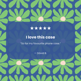 Electric Blue Flower Child iPhone 16 Case