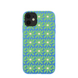Electric Blue Flower Child iPhone 11 Case