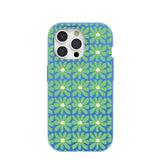 Electric Blue Flower Child iPhone 15 Pro Case